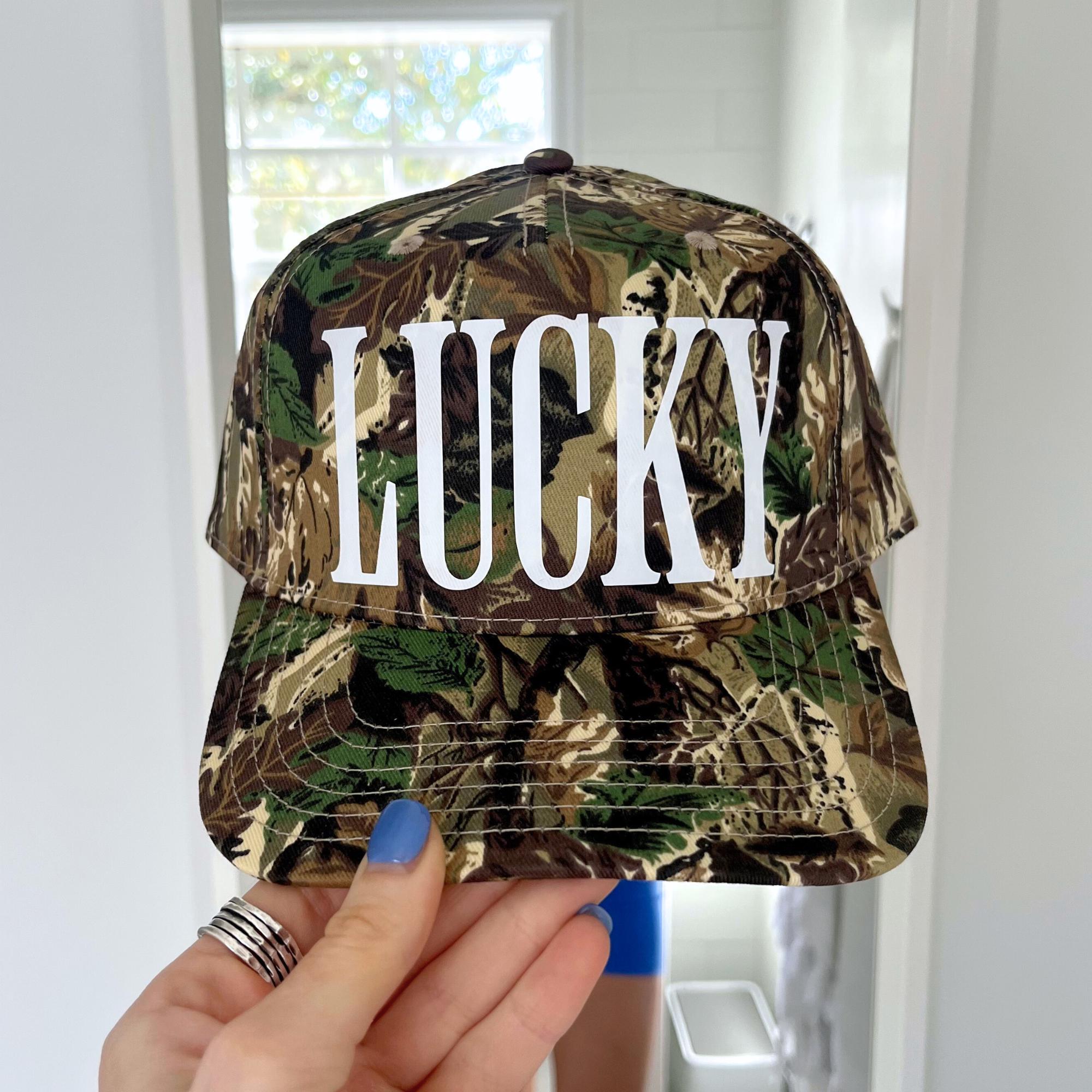 Lucky Trucker Hats, Feeling Lucky, Lucky, Camo Hats, Lucky 
