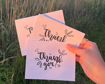 Set of 3 Thank You Cards - Smiley Face Theme - Thank You Card Pack ...