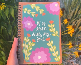 Christian Journal | Hand painted | It is well with my soul | spiral journal | Christian gifts | Sermon notes journal | Bible notebook