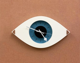 Wall clock 'Eye On The Time' Blue