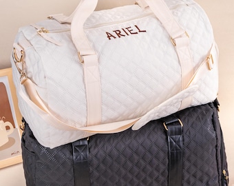 Bridesmaid Travel Bag for Women-Personalized Duffle Bag-Custom Bachelorette/Bridal Party Gifts-Wedding Supplies-Monogrammed Weekender Bags