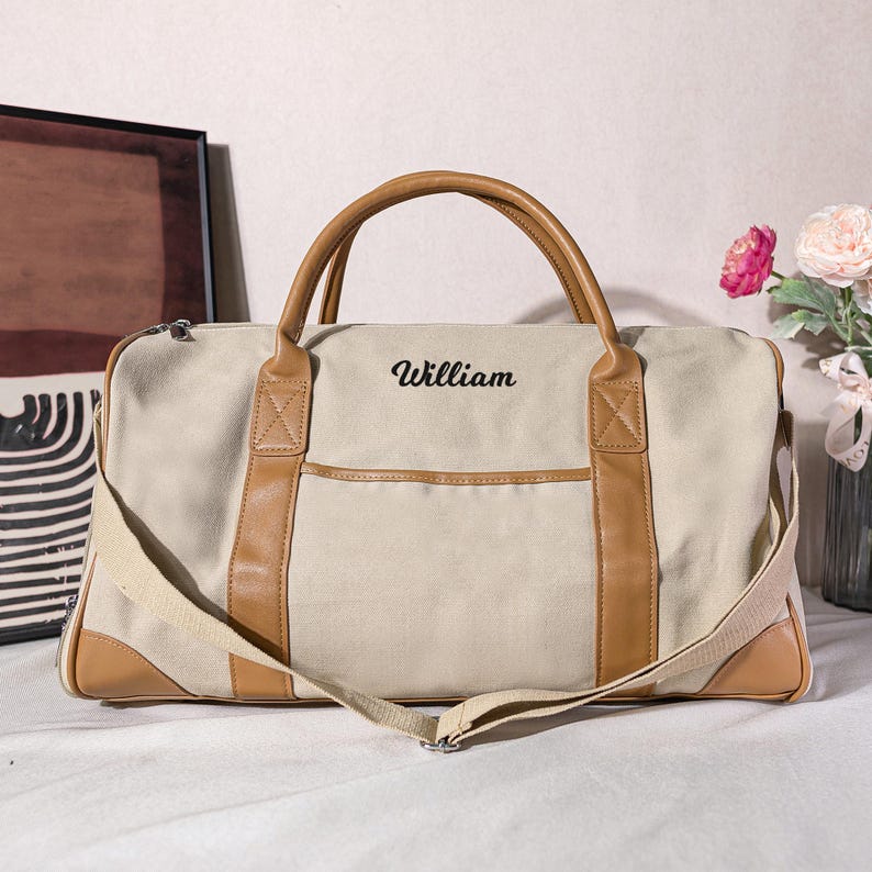 Groomsmen Gift Wedding Duffel Bag Personalized Weekender Bag Best Man
