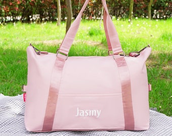 Embroidered Bridesmaid Weekender Bag: Personalized Gym Travel Duffle