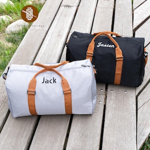 Personalized Oxford Fabric Duffle Bag: Embroidered Travel Bag for Men