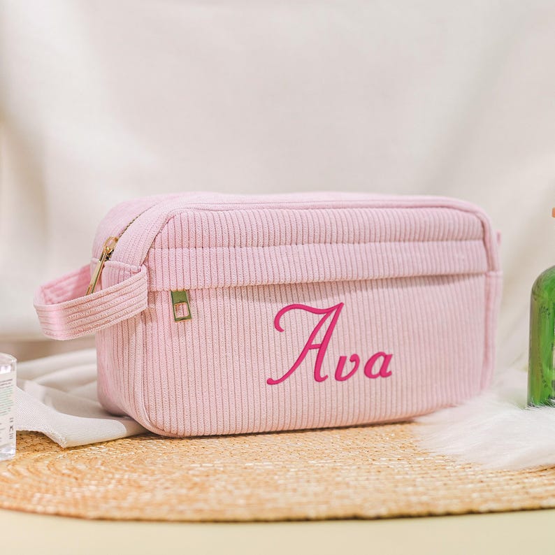 Bridesmaid Gifts Luxury Cosmetic Bag Velvet Makeup Bagbridal