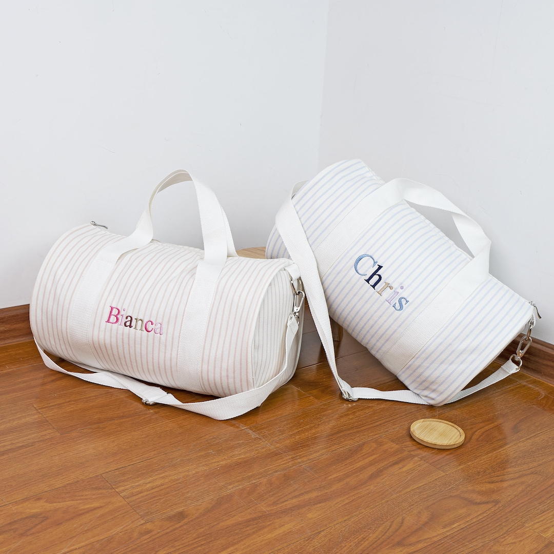 Personalised Kids Travel Bag, Monogrammed Duffle Bag, Embroidered