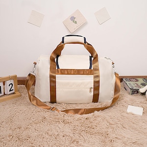 Personalized Drawstring Canvas Backpack - Custom Gym Sack, Bridesmaid Gift Bag, White, One Size
