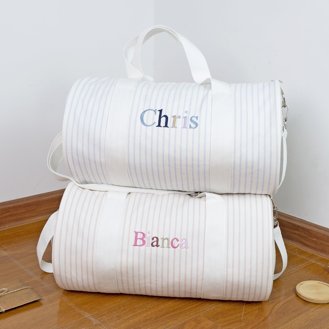 Personalised Kids Travel Bag, Monogrammed Duffle Bag, Embroidered