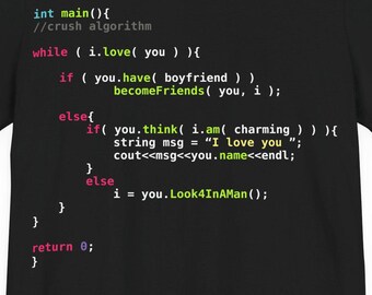 Crush Algorithm T-Shirt | Funny Programmer | JavaScript Coding | Geek | Software Developer