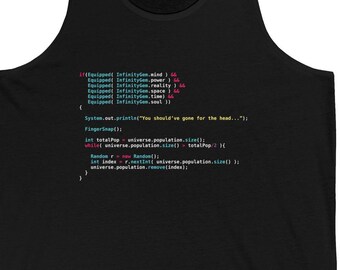 Infinity Gems Algorithm Tank Top | Funny Programmer | JavaScript Coding | Geek | Software Developer