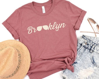 Brooklyn T-Shirt, Brooklyn Sunglasses Shirt, New York City T-Shirt, Gift for New Yorker, Gift for NYC Lover, New York City Tee