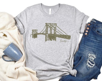 Brooklyn Bridge T-Shirt, Brooklyn Shirt, New York City Shirt, Gift for New Yorker, Gift for NYC Lover