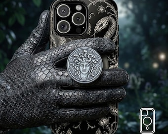 Gorgon Garden iPhone MagSafe Phone case with Medusa 3D hand-painted MagSafe Phone Grip | 17 16 15 14, Pro, Max