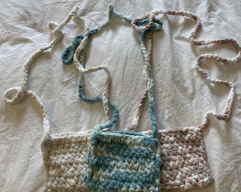 Handmade Crochet Mini Crossbody Bag: Teen Travel Purse