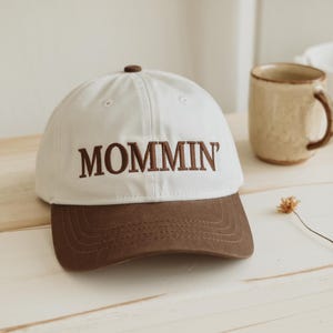 Embroidered Mommin' Vintage Trucker Hat, Washed Cap