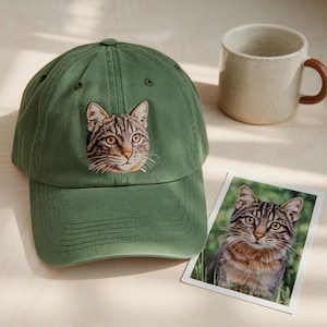 Custom EMBROIDERED Pet Hat Using Pet Photo Personalized Dog Hat Custom Cat Hat Custom Pet Cap Dog Hat Custom Dog Baseball Cap Dog Mom Hat