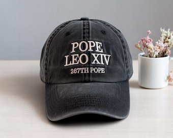 Embroidered Leo XIV Pope Hat, Vatican Religious Gift