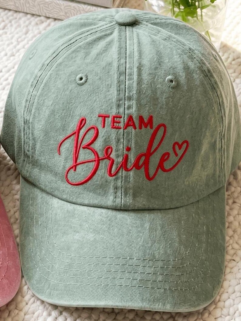 Embroidered Bride Hat, Team Bride Bachelorette Wedding Party Cap - Etsy UK