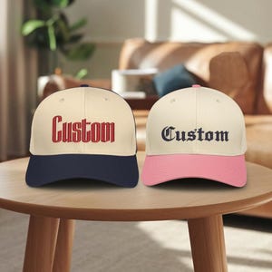 Custom Text Embroidered Hat, Your Text Here, Cool Quote Cap, Vintage Baseball Hat, Custom Trucker Hat, Personalized Gift, Custom Dad Cap