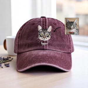 Custom EMBROIDERED Pet Hat Using Pet Photo Personalized Dog Hat Custom Cat Hat Custom Pet Cap Dog Hat Custom Dog Baseball Cap Father&#39;s Day
