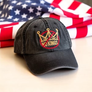 No Kings Hat, No Kings In America Hat, Patriotic Hat, Protest Hat, Political Hat, Pro Democracy, Anti Trump Hat, Democracy Embroidered Hat