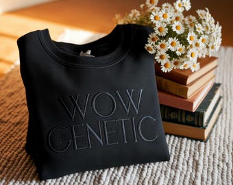 Embroidered Wow Genetic Sweatshirt, Hockey Romance LGBT Fan Gift