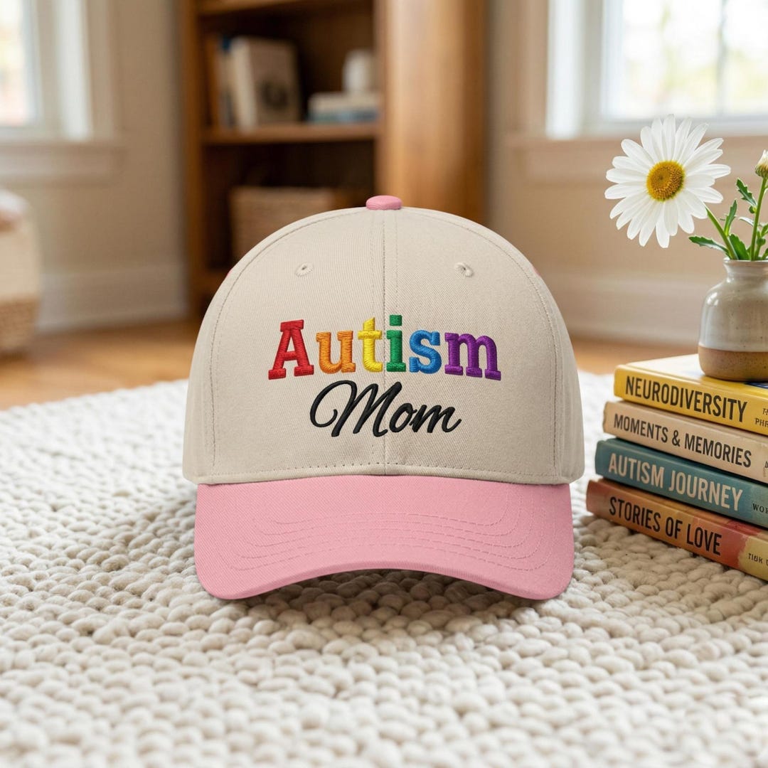 Autism Mom Sequin Embroidered Hat | Autism Awareness Embroidered Cap - Etsy