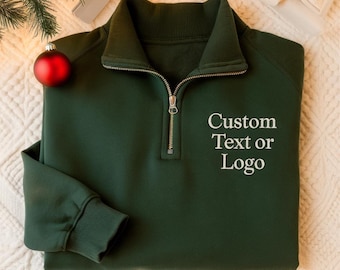 Custom Embroidered Quarter Zip Sweatshirt: Personalized Team Apparel