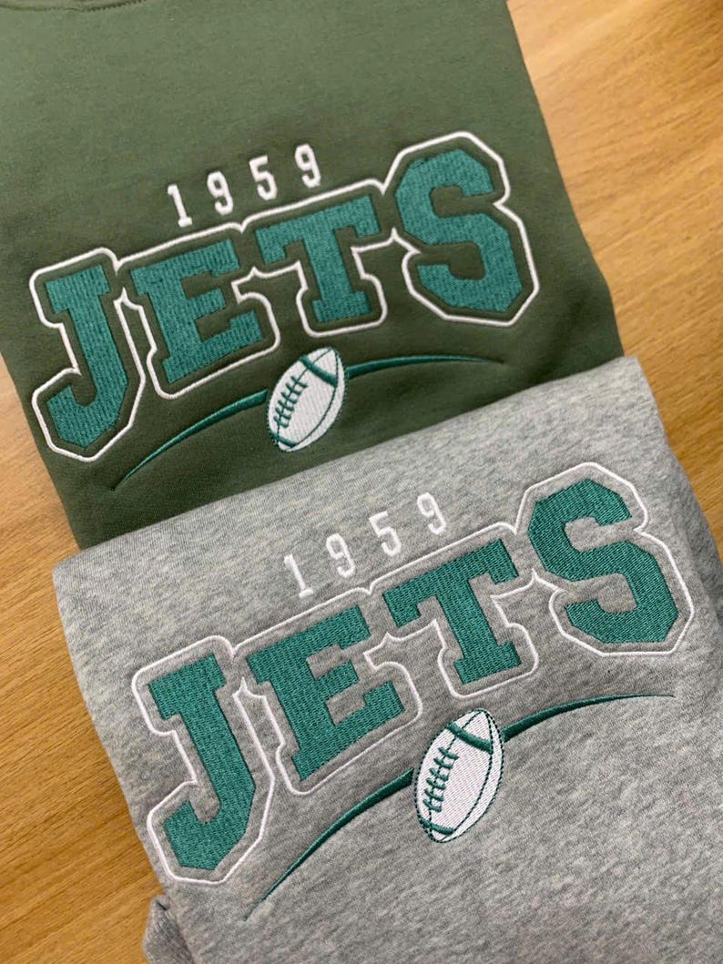 Embroidered New York Football Retro Style Sweatshirt, New York Football