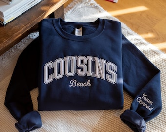 Embroidered Cousins Beach Sweatshirt, Summer TV Show, Team Conrad