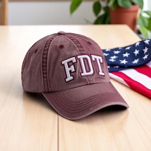 Embroidered FDT Vintage Cotton Hat