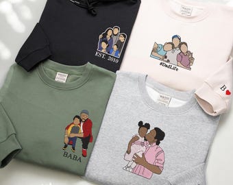 Custom Embroidered Photo Dad Shirt, Father's Day Gift