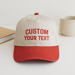 Custom Embroidered Hats, Personalized Dad Hat, Custom Text Hat, Mama Hats, Bachelor Trip Hat, Two Tone Baseball Cap, Christmas Gift