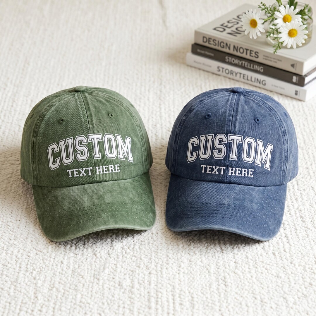 Modern Hat Custom Custom Embroidered Hat Cap | Personalized Hat| Retro Vintage Style ...