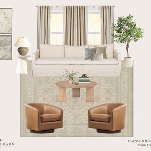 Custom Virtual Interior Design | Room Design | Home Design | E-Design Services | Design Mood Board | Online Interior Design