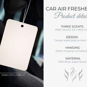 Mobile Notary Car Air Freshener, New Car, Pine or Black Ice Scent (Paper Board) image 10
