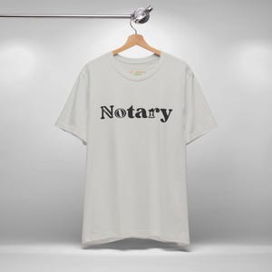 Mobile Notary Tee, Public Notary Short Sleeve T-Shirt, Loan Signing Agent Swag, Apostille Agent Shirt, Paralegal Tee, Unisex Graphic T-Shirt Silver