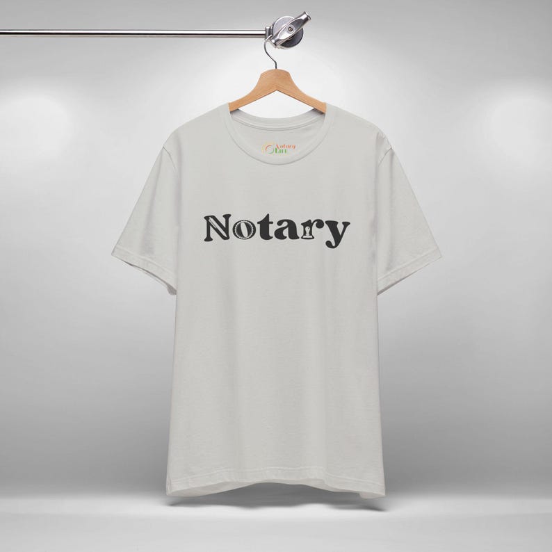 Mobile Notary Tee, Public Notary Short Sleeve T-Shirt, Loan Signing Agent Swag, Apostille Agent Shirt, Paralegal Tee, Unisex Graphic T-Shirt Silver