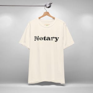 Mobile Notary Tee, Public Notary Short Sleeve T-Shirt, Loan Signing Agent Swag, Apostille Agent Shirt, Paralegal Tee, Unisex Graphic T-Shirt Natural