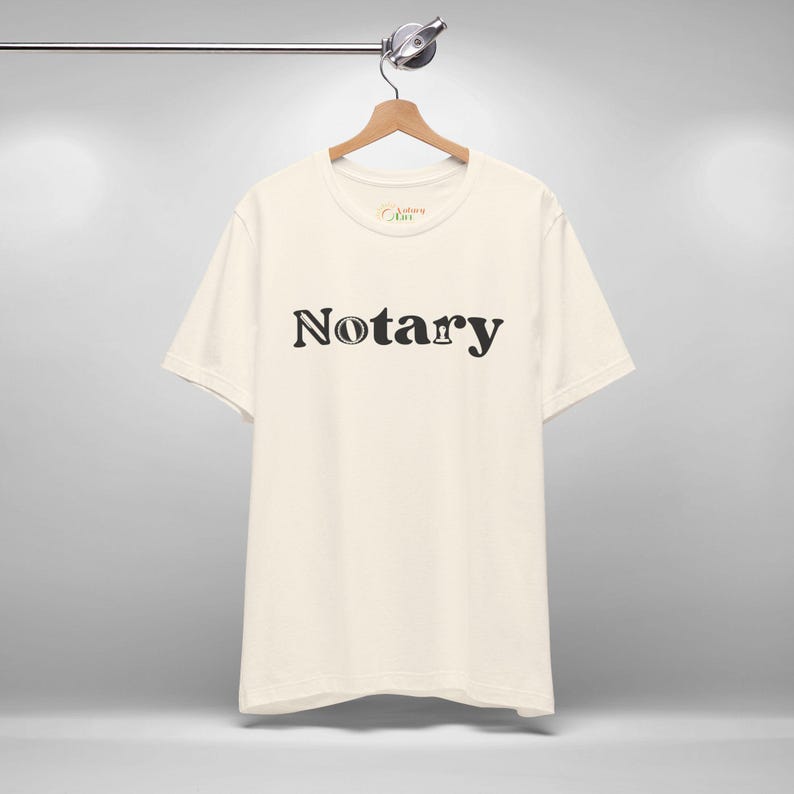Mobile Notary Tee, Public Notary Short Sleeve T-Shirt, Loan Signing Agent Swag, Apostille Agent Shirt, Paralegal Tee, Unisex Graphic T-Shirt Natural