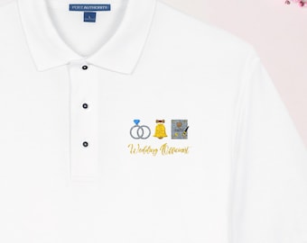 Embroidered Wedding Officiant Polo Shirt, Custom Ceremony Vendor Work Shirt