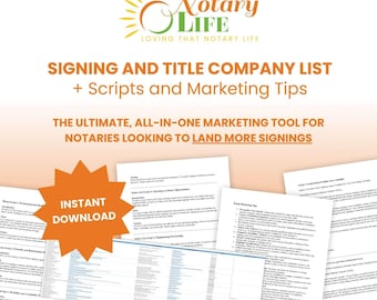 Unterzeichnung der Firmen-Marketer-Liste für Notare, Titel-Firmen-Vermarktung für Notare, Notar-Marketer-Liste, Loan Signing Makler Marketing
