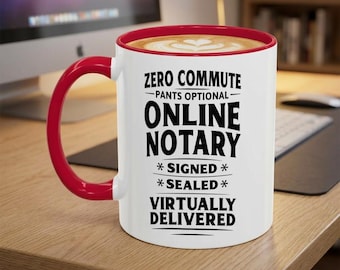 Online Notar Becher, signierte versiegelte praktisch gelieferte Kaffeetasse