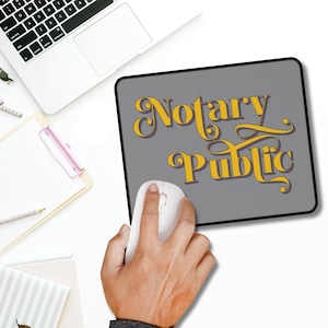 Notary Public Mauspad, glatte und stilvolle Schreibtischmatte für Notare, rutschfeste Notar-Schreibtischmatte, Loan Signing Makler Schreibtisch Dekor