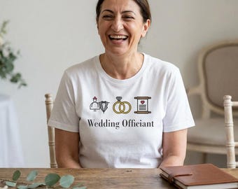 Wedding Officiant T-Shirt, Gildan Softstyle Minister Tee, Ceremony Vendor Apparel
