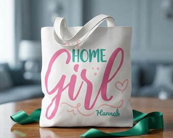 Personalisierte Home Girl Makler Einkaufstasche, benutzerdefinierte Name Makler Geschenk
