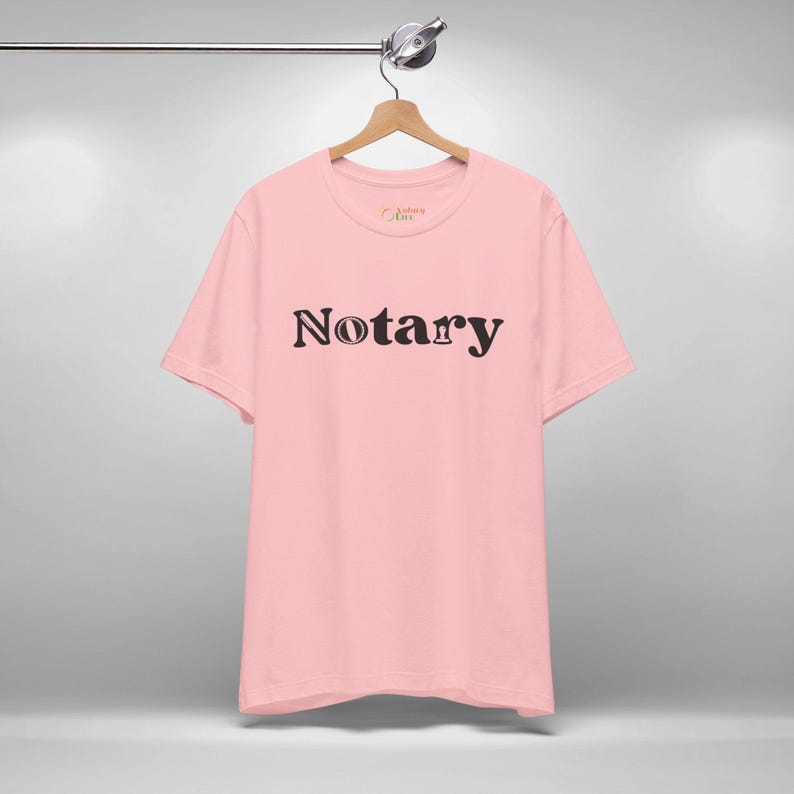 Mobile Notary Tee, Public Notary Short Sleeve T-Shirt, Loan Signing Agent Swag, Apostille Agent Shirt, Paralegal Tee, Unisex Graphic T-Shirt Pink