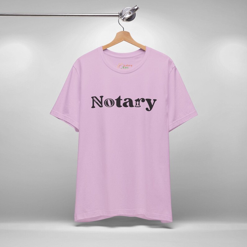 Mobile Notary Tee, Public Notary Short Sleeve T-Shirt, Loan Signing Agent Swag, Apostille Agent Shirt, Paralegal Tee, Unisex Graphic T-Shirt Lilac