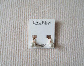 Ralph Lauren RL Pearl Drop Earrings