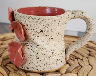 Dainty Flower Mug Handmade Ceramic Hand Painted - Etsy